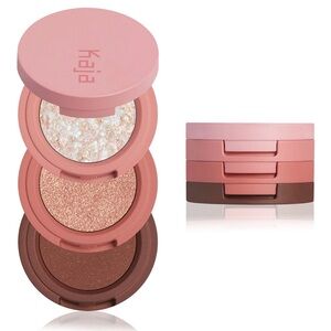 Kaja Shimmer Eyeshadow Trio - Cream, Gold, Brown